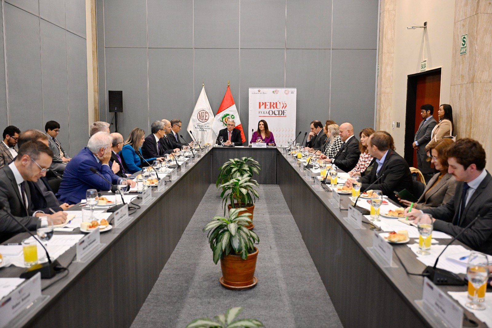 La reunión estuvo liderada por el vicecanciller Peter Camino. 